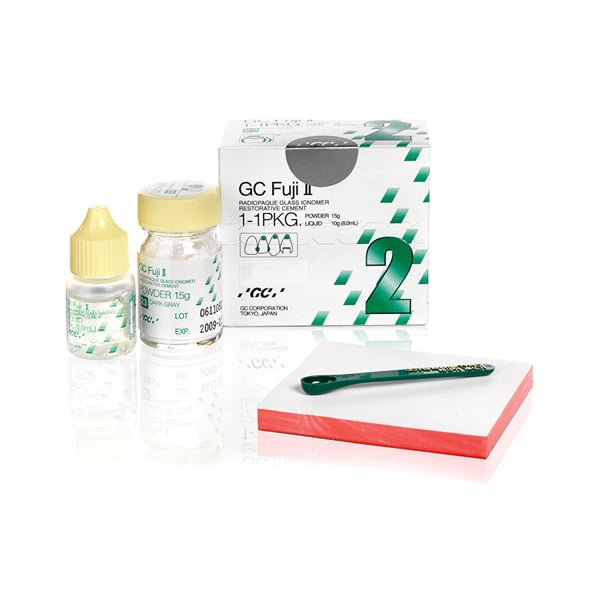 GC Corporation GC Fuji II #21 Pale Yellow Glass Ionomer Restorative Kit, 1:1 Package GC Corporation GC Fuji II #21 Pale Yellow Glass Ionomer Restorative Kit, 1:1 Package